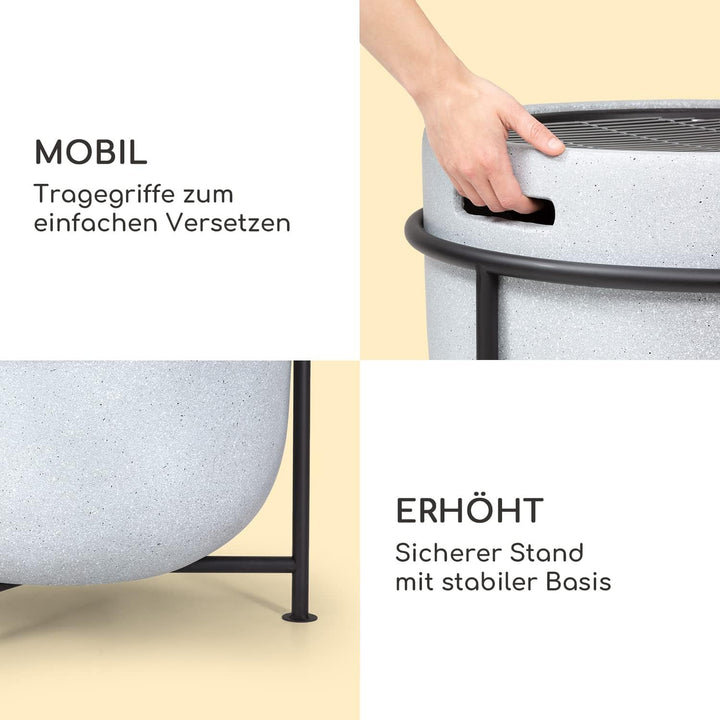 Blumfeldt Feuerschale, Tragbare Feuerstelle Outdoor, Feuerschalen für den Garten, Terrasse & Camping