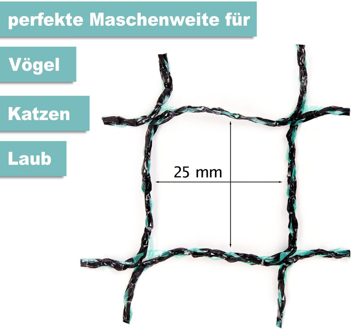 Tymar Teichnetz, Gartennetz, Vogelschutznetz, Laubnetz, Obstbaumnetz, Vogelabwehrnetz, Balkon Netz,