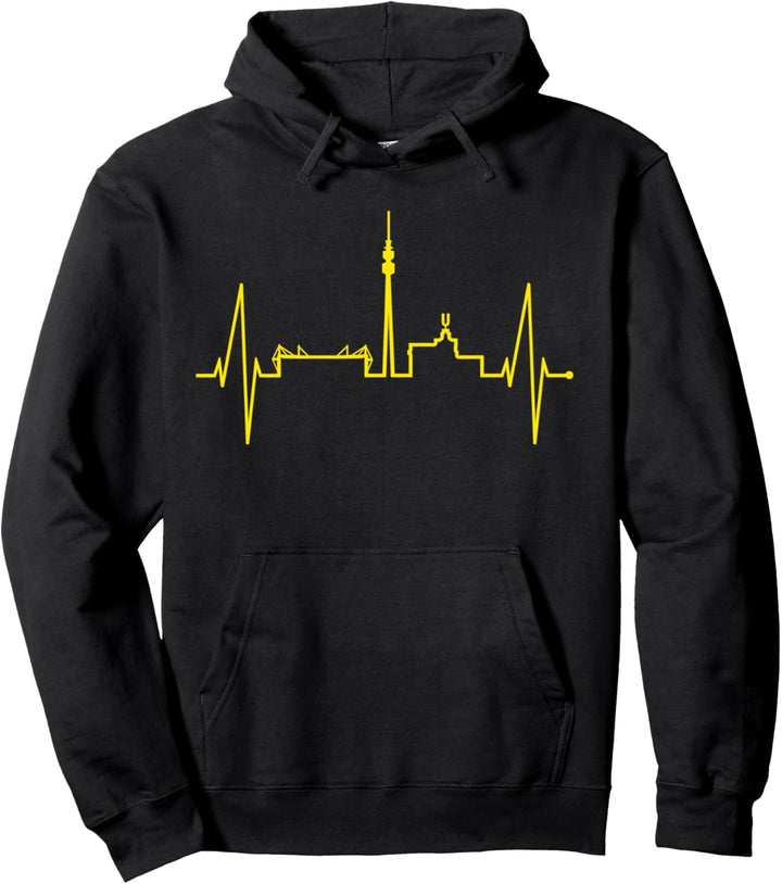 Dortmund Herzschlag Skyline Puls Ruhrpott Stadion Dortmunder Pullover Hoodie