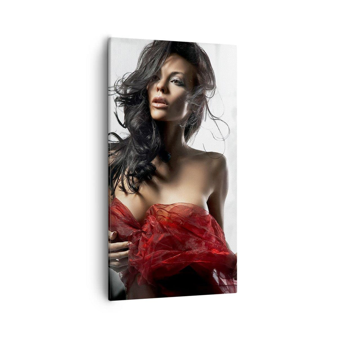 Bilder auf Leinwand 55x100cm Leinwandbild mit Rahmen Schönheit Körper Kleid Eleganz Gross Wanddeko B