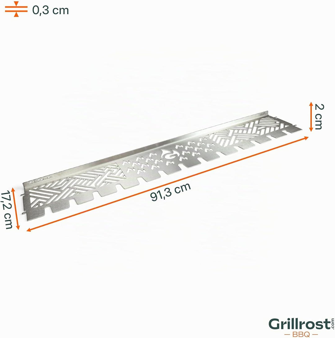 Grillrost.com Das Original Edelstahl Multistation | Warmhalterost für Napoleon Rogue 625 | Hähnchenk