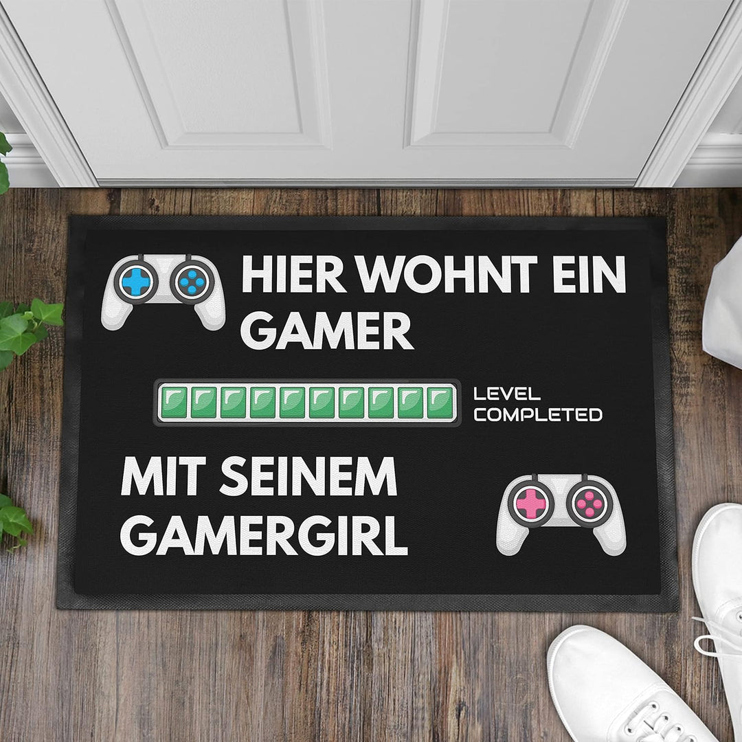 Trendation - Gamer Zocker Fussmatte Geschenk Gamergirl Freund Freundin Geschenkidee