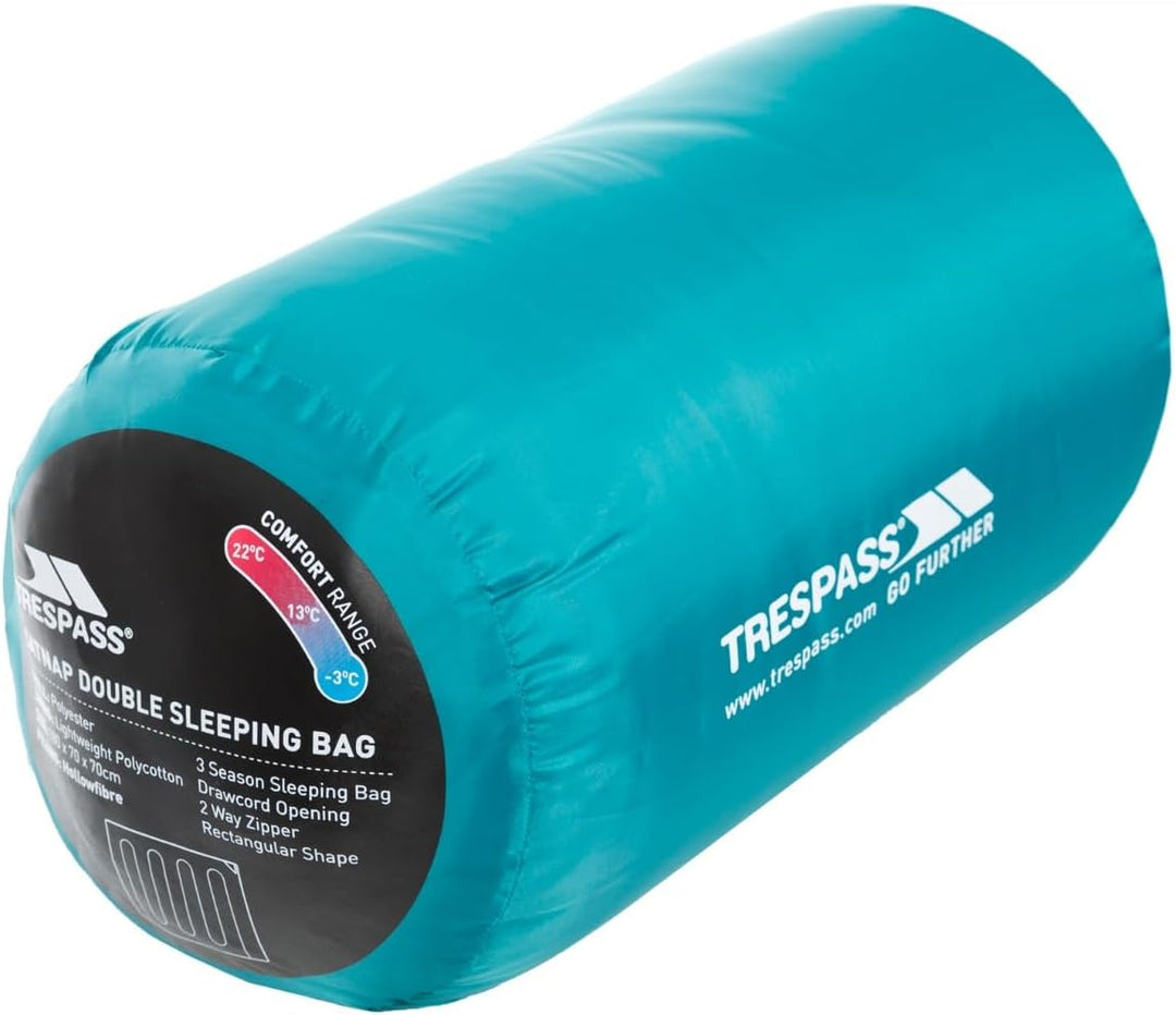 Trespass Catnap Unisex-Schlafsack für 3 Jahreszeiten, wasserabweisend, für Erwachsene Jade, Jade