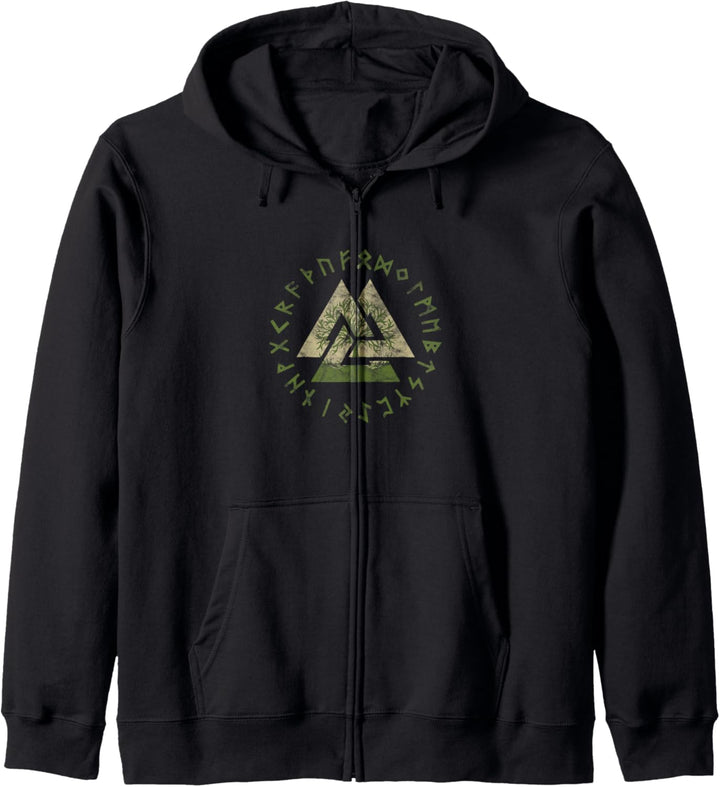 Valknut Yggdrasil North Mythology Viking Odin Runes Midgard Kapuzenjacke