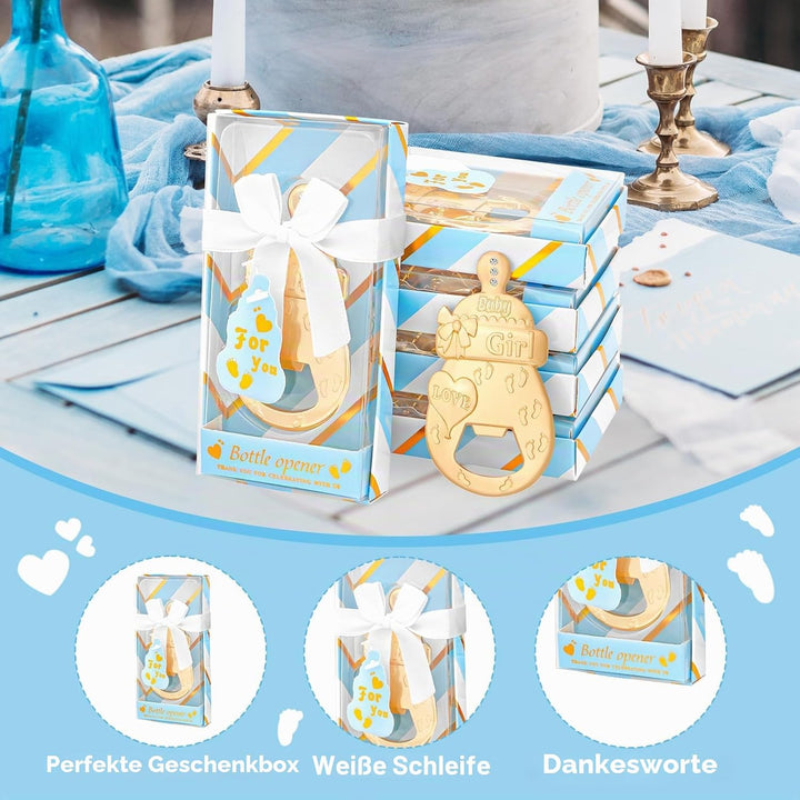 24 Stück Baby-Flaschenöffner Gastgeschenke Babyparty Gastgeschenke Baby Boy Shower Geschenke Dekorat