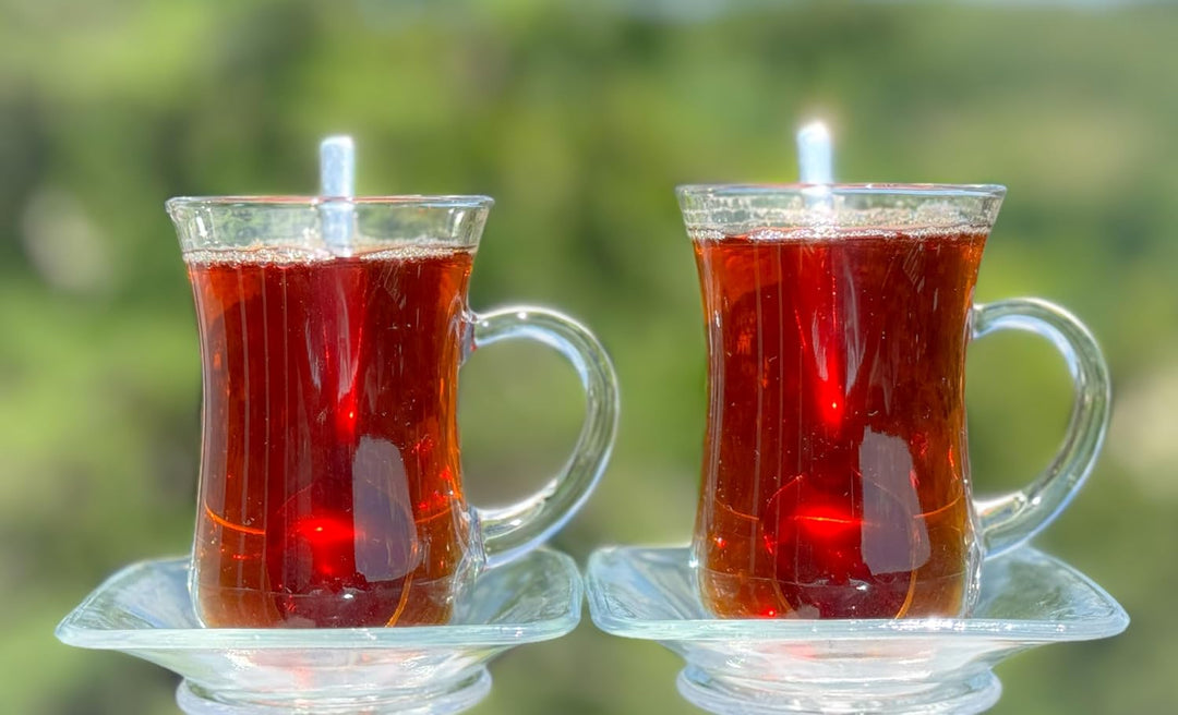 Topkapi - 18-tlg Türkisches Tee-Set Keyif-Sultan, 6 Teegläser, 6 Untersetzer, 6 Teelöffel, Komplett-