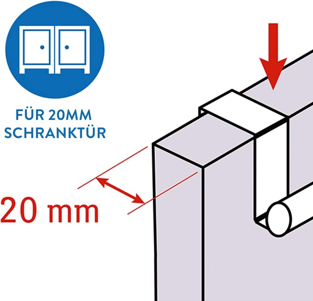Tatkraft Spread | Türhandtuchhalter, Handtuchstange Teleskop | Gebürsteter Edelstahl | Solide, Auszi