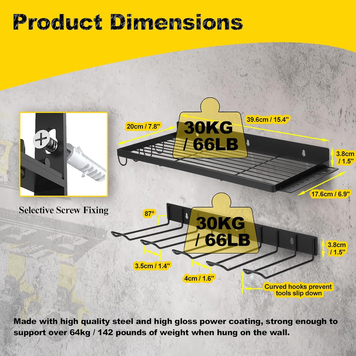 Werkzeugspeicher Aufbewahrung Wandhalterung, Pollen Elektrowerkzeug Organizer Akku Schlagbohrschraub