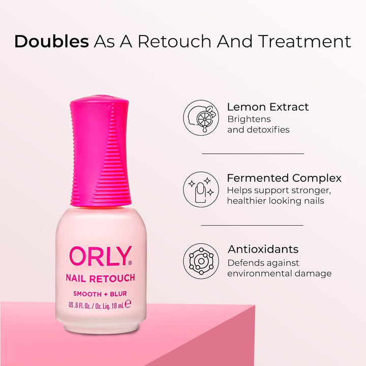 Orly Nail Retouch Smooth & Blur Effect for Nails | Nail Treatment + Nail Color Hybrid | Airbrush Eff