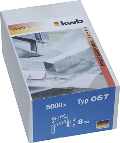 kwb 5000x Klammern, Typ 057/357, Flachdraht, Stahl, C-Spitze ( 10,7 mm x 8 mm, Qualitätsstahldraht )