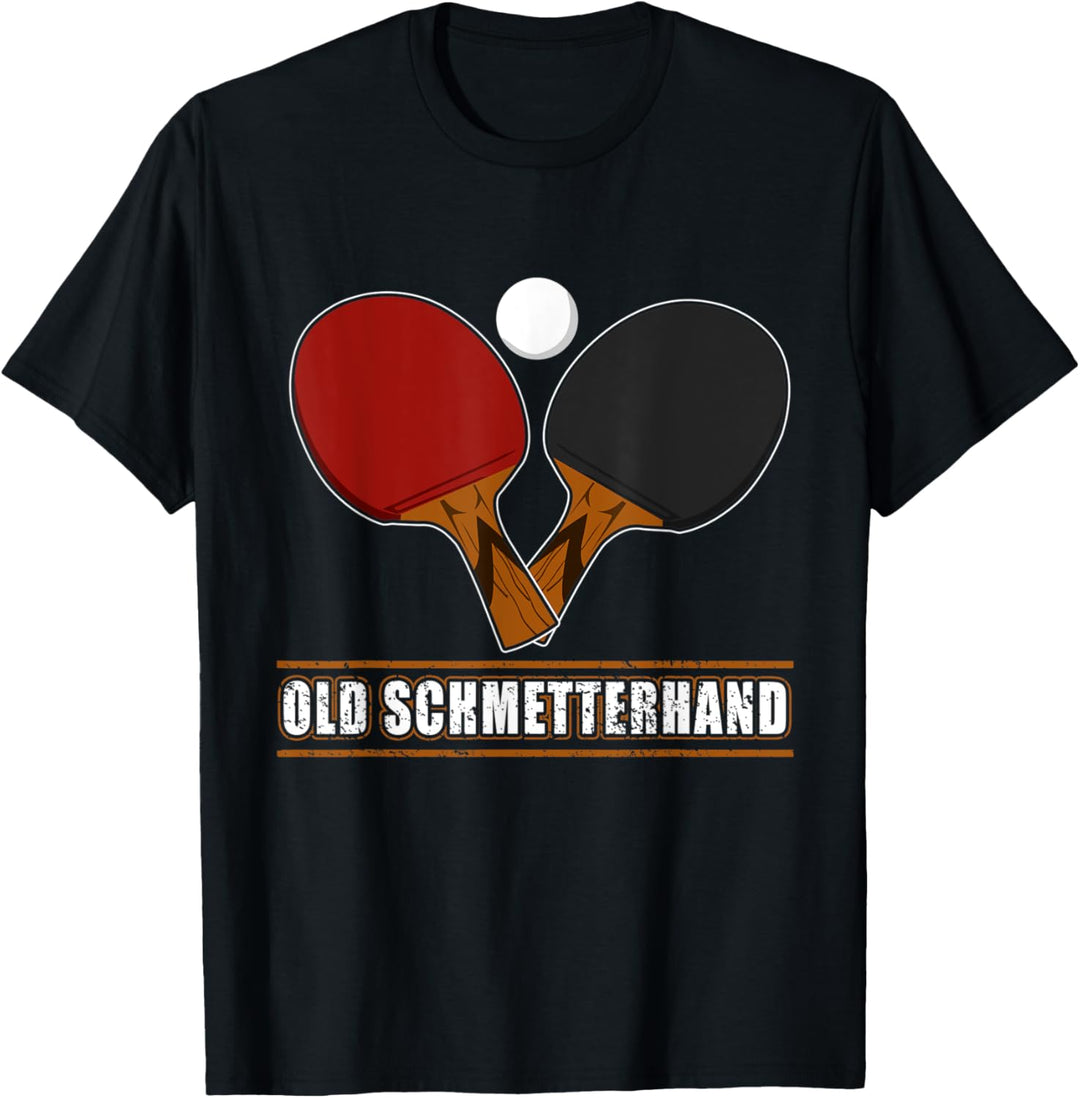 Old Schmetterhand -Tischtennisspieler T-Shirt