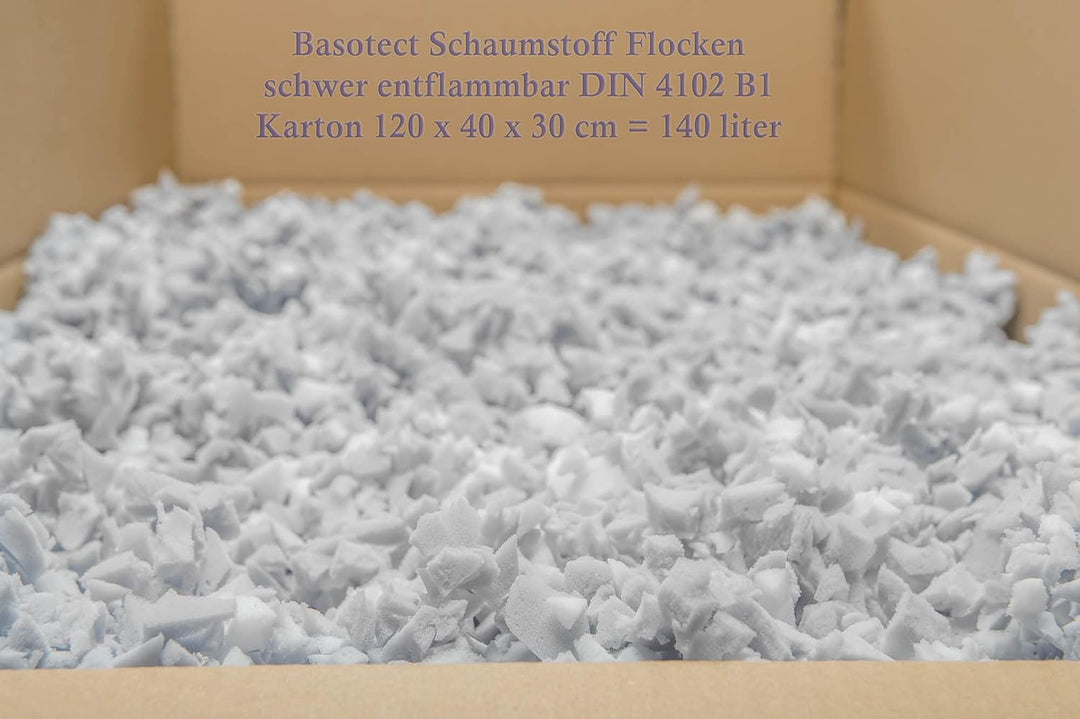 Basotect ® Schaumstoffflocken schwer entflammbar 140 Liter Karton