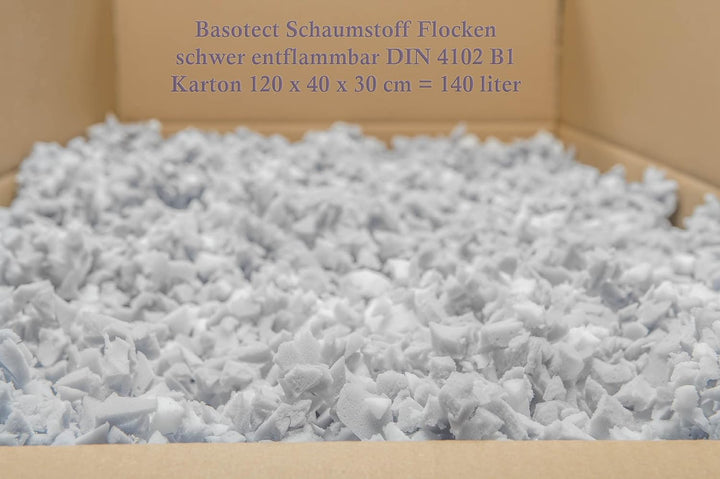 Basotect ® Schaumstoffflocken schwer entflammbar 140 Liter Karton
