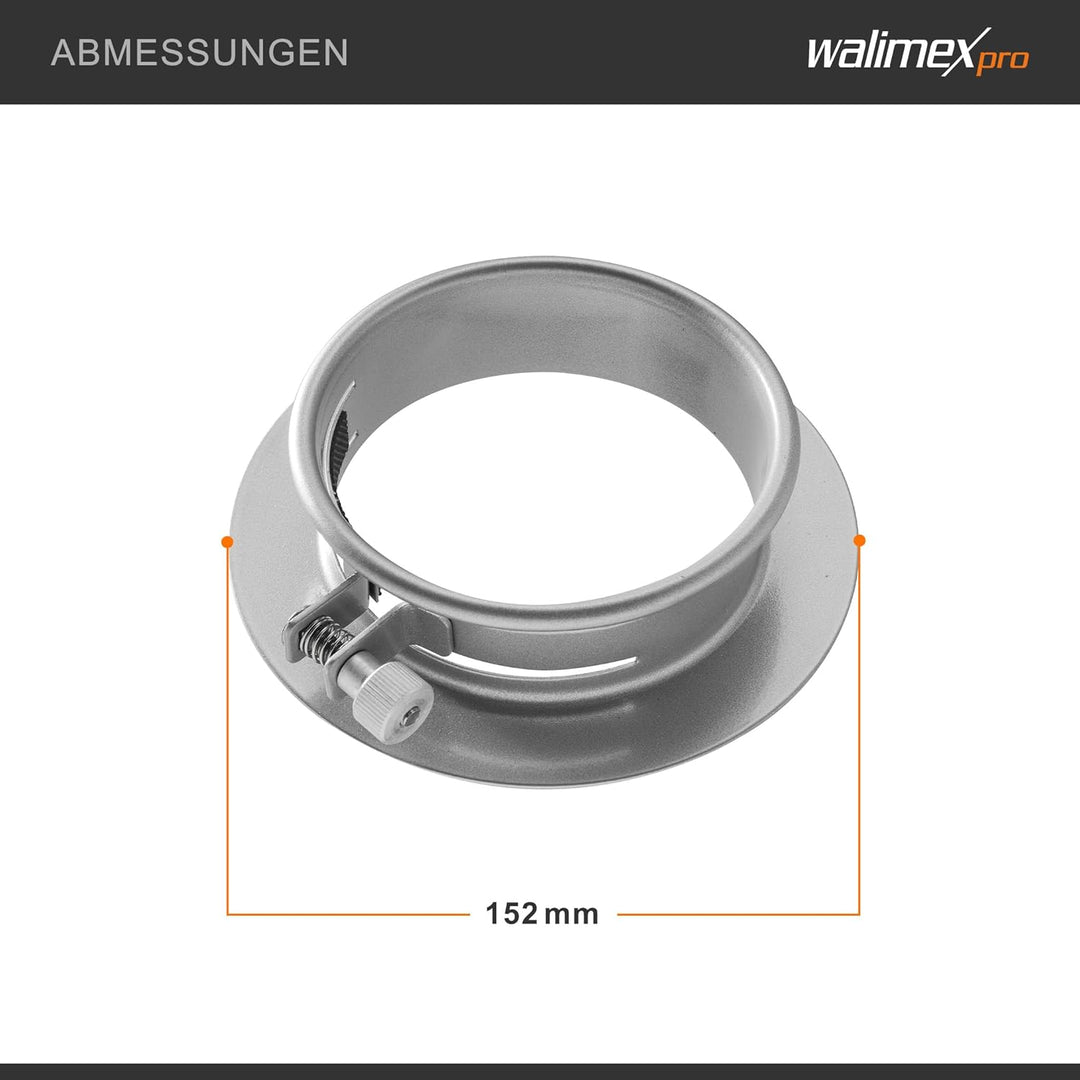 Walimex Softboxadapter für Profoto (Aussendurchmesser: 15,2 cm), Silber, Profoto