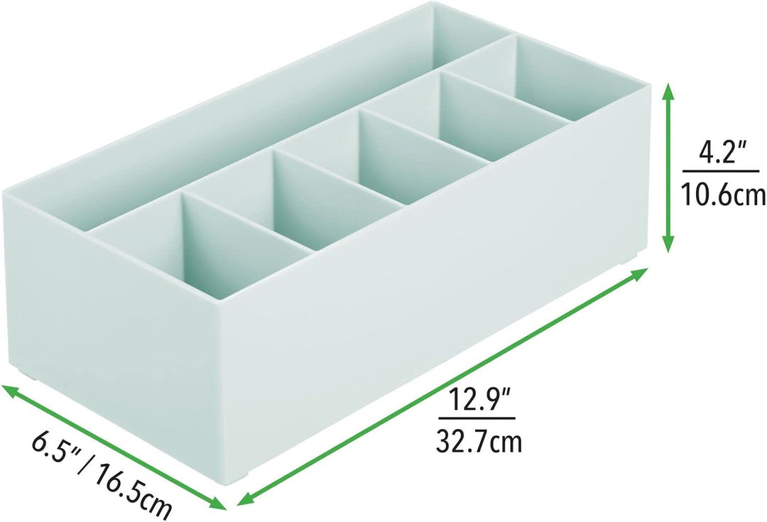 mDesign Schminkaufbewahrung für Wasch- oder Schminktische – Aufbewahrungsbox aus BPA-freiem Kunststo