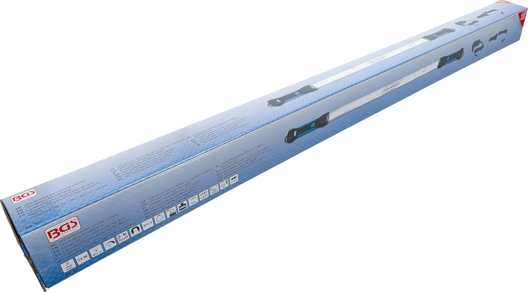 BGS 9757 | LED-Motorhauben-Leuchte mit Akku | 800 Lumen | Fuss schwenkbar | 3 Magnete pro Seite