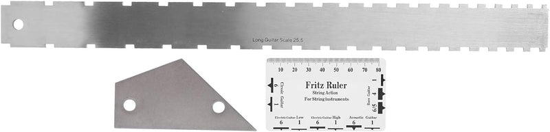 Gitarrenlineal, Edelstahl Straight Groove Design Gitarrenhals Straight Edge Lineal String Action Lin