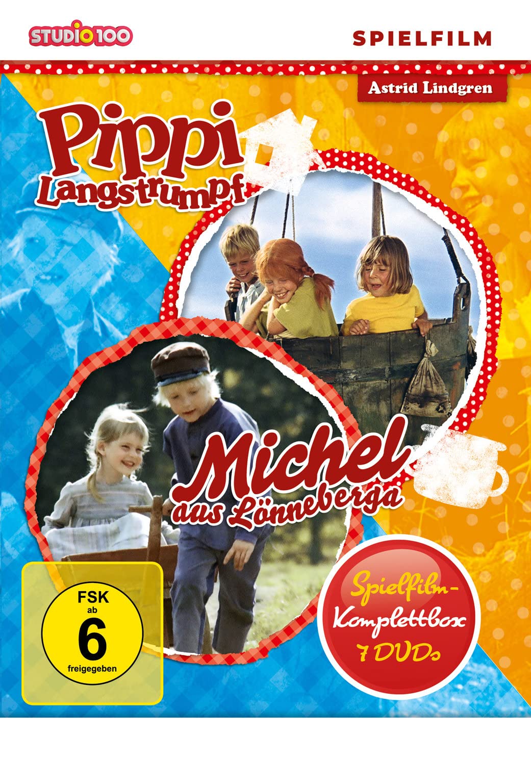 Pippi Langstrumpf / Michel aus Lönneberga - Spielfilm Komplettbox [7 DVDs], DVD
