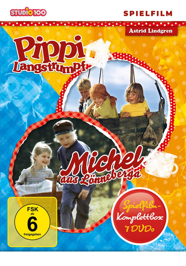 Pippi Langstrumpf / Michel aus Lönneberga - Spielfilm Komplettbox [7 DVDs], DVD