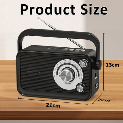 Tendak Tragbares Radio, Kofferradio UKW/FM/AM/SW, Transistorradio Batterie Radio mit Bestem Empfang,