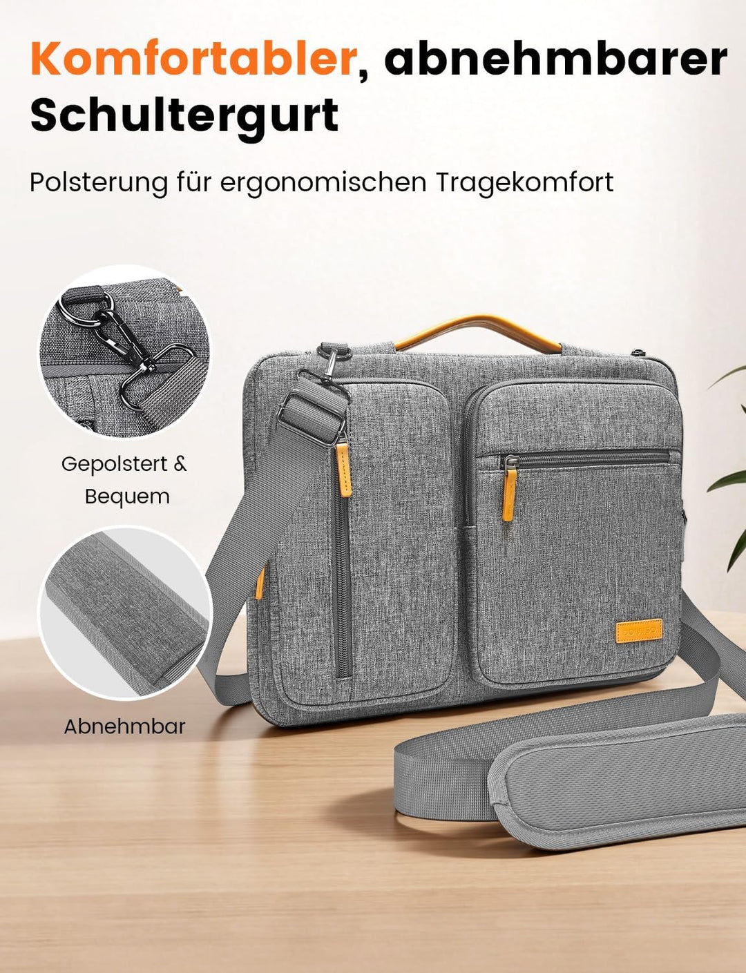 DOMISO 17,3 zoll Laptop Tasche Herren Laptoptasche Business Laptop-taschen Laptophülle Notebooktasch