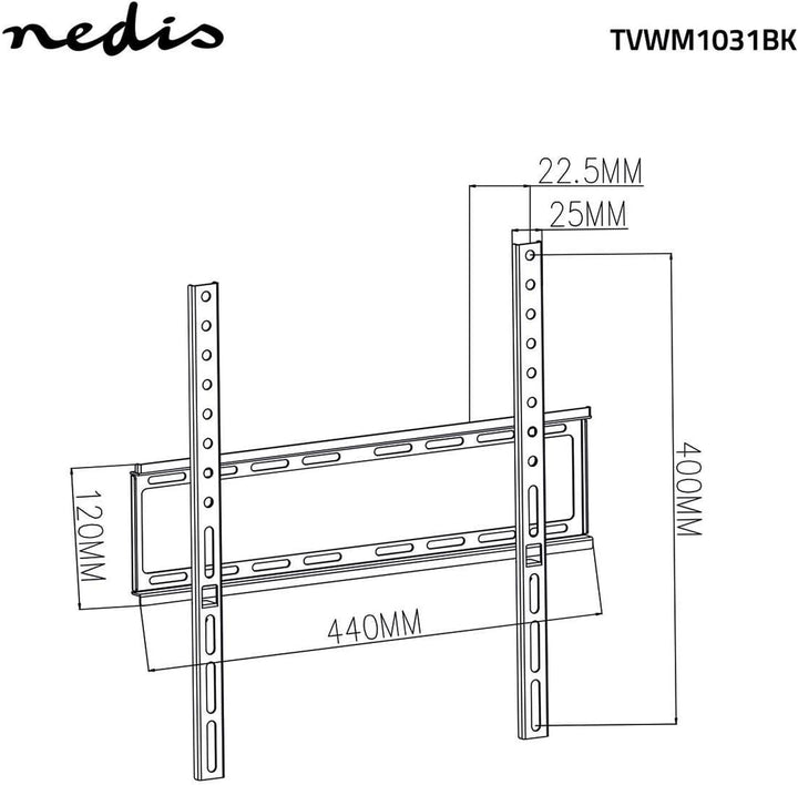 Feste TV-Wandhalterung - 23-55" - maximal unterstützes Bildschirmgewicht: 35 kg - Minimaler Wandabst