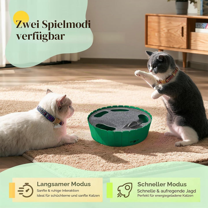 Pawaboo Katzenspielzeug Elektrische Maus, Interaktiv Kätzchen Spielzeug Katzenbett Kratzmatte Katzen