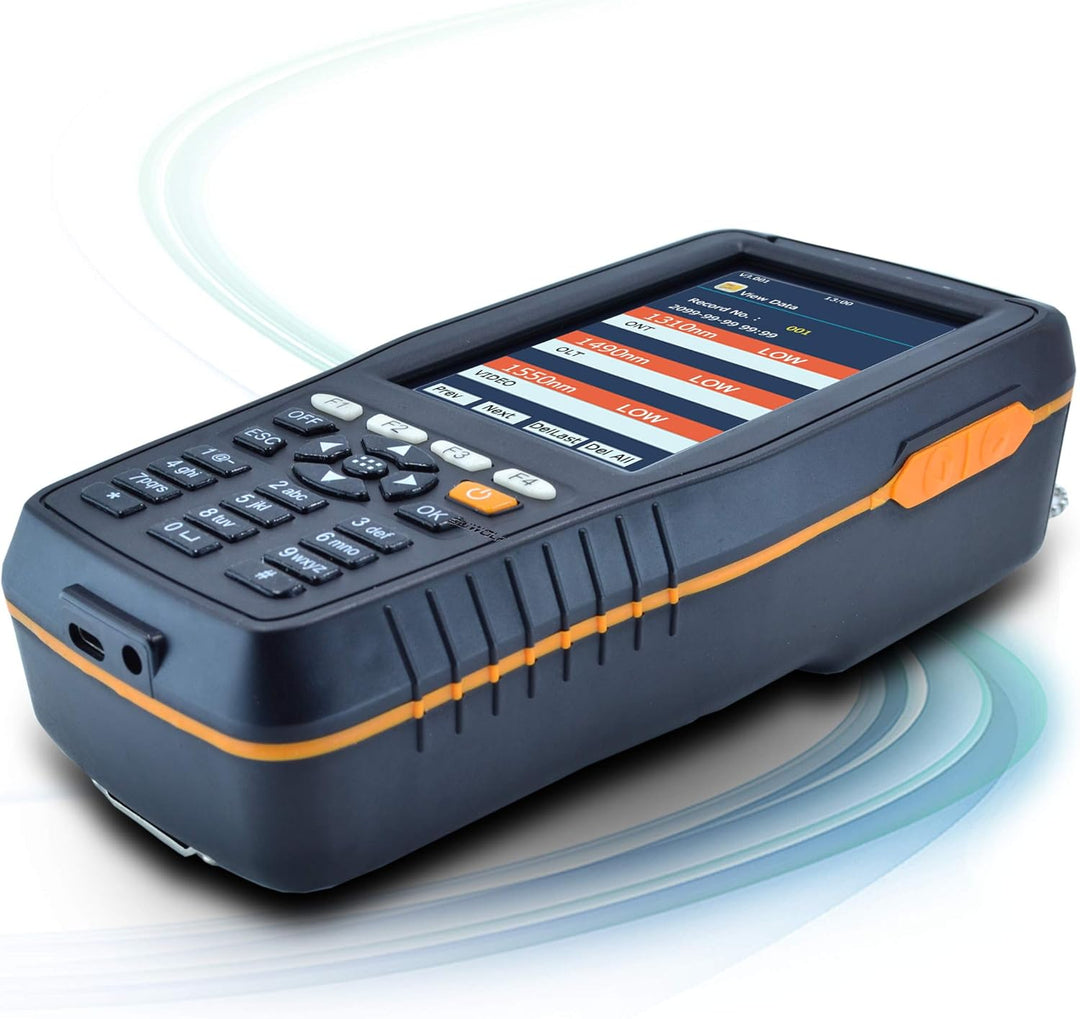 1310/1490 / 1550nm tragbares optisches PON-Leistungsmessgerät, tragbares PON-Glasfaserkabeltester-We