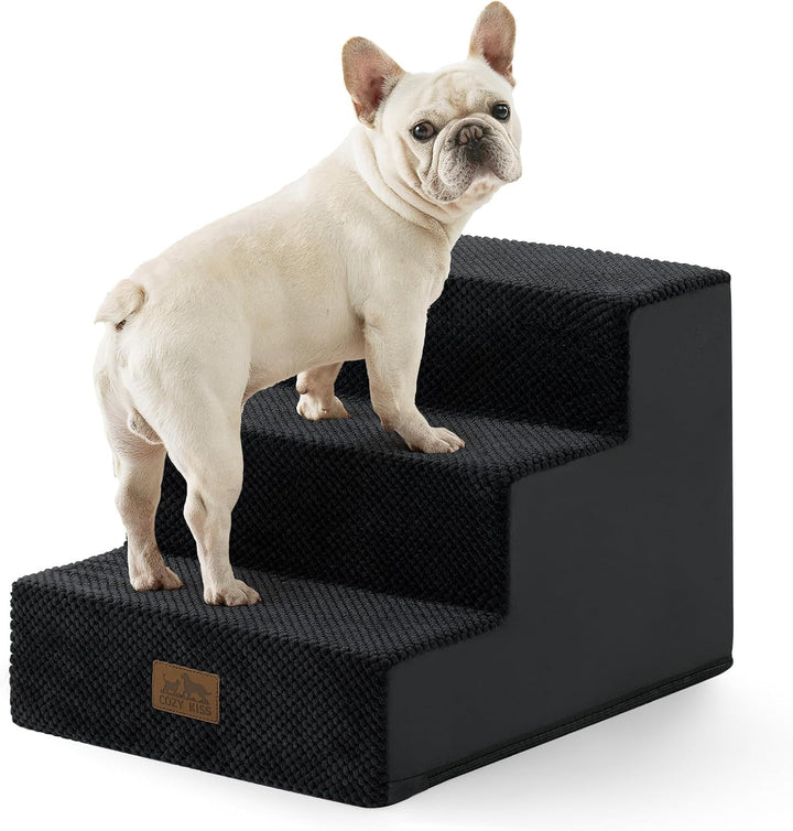 COZY KISS Hundetreppe für Kleine Hunde, 3 Stufen Haustiertreppe für Bett Couch Auto, 35cm Hoch Hochd