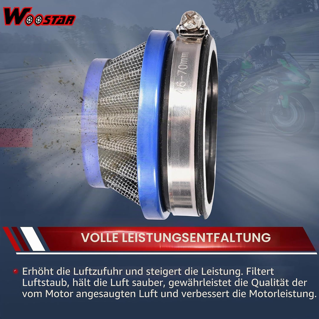 WOOSTAR 19mm Vergaser with Luftfilter Dichtung Versammlung Ersatz für 2 Stroke 47ccm 49ccm Mini ATV