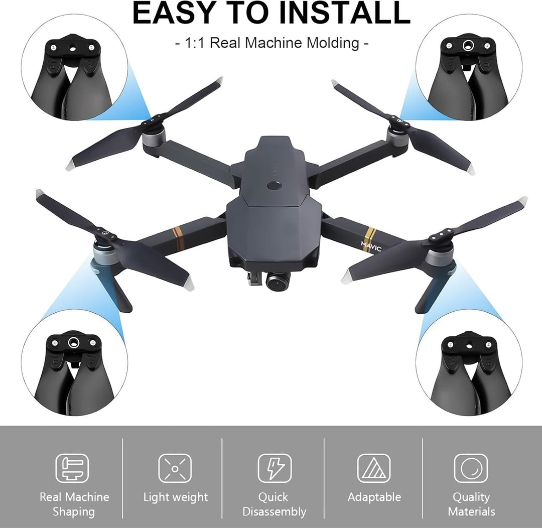 Mavic Pro Propeller, 8 Pcs Drohne Mavic Pro Propeller mit Push-Typ-Schnellverschluss-Design, Mavic P
