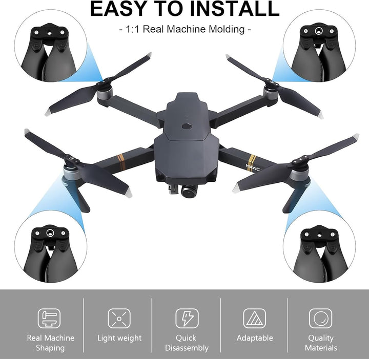 Mavic Pro Propeller, 8 Pcs Drohne Mavic Pro Propeller mit Push-Typ-Schnellverschluss-Design, Mavic P