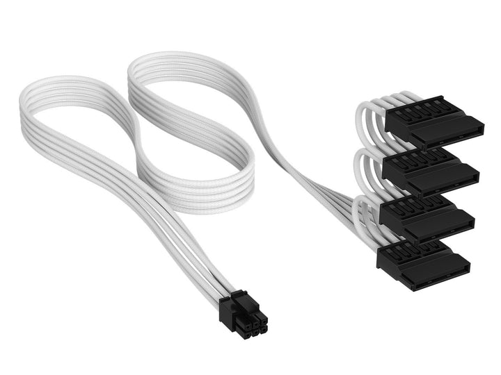 Corsair Elite Premium Typ 5 Einzeln Ummantelten SATA (4 Anschlüsse) Netzteil-Stromkabel – Dreilagige
