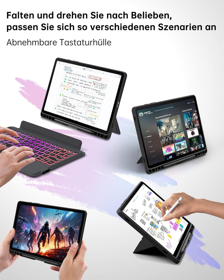 Ai Key Tastatur für Samsung Galaxy Tab S10 Lite/S10 FE/S9 FE/S9 : DEX-Modus mit einem Klick,Auto Auf