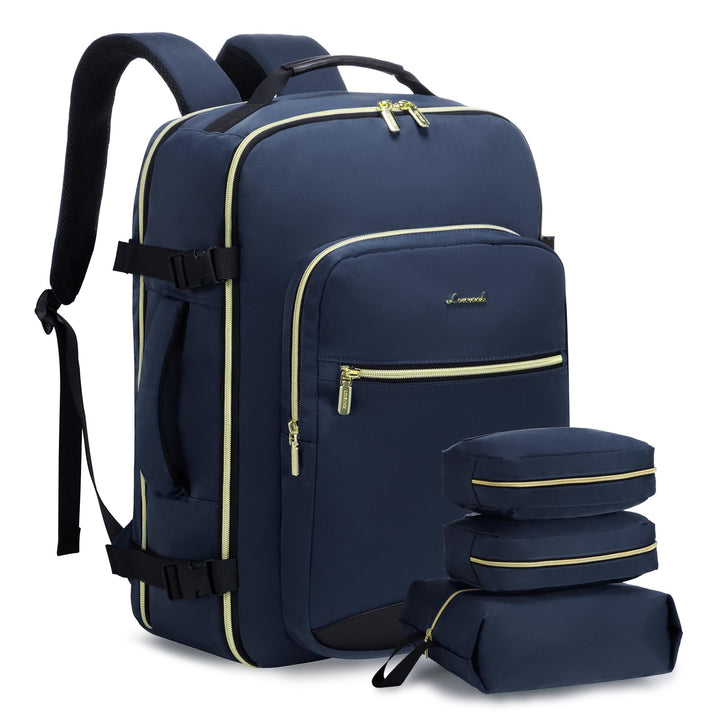 LOVEVOOK Handgepäck Rucksack Flugzeug, 40L Gross Reiserucksack Damen Kofferrucksack, Wasserdicht Rei