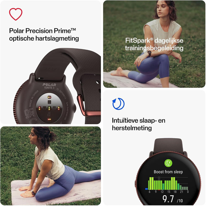 Polar Ignite 3 - Fitness- und Wellness-Smartwatch mit GPS, Schlafanalyse, AMOLED-Display, 24/7-Activ