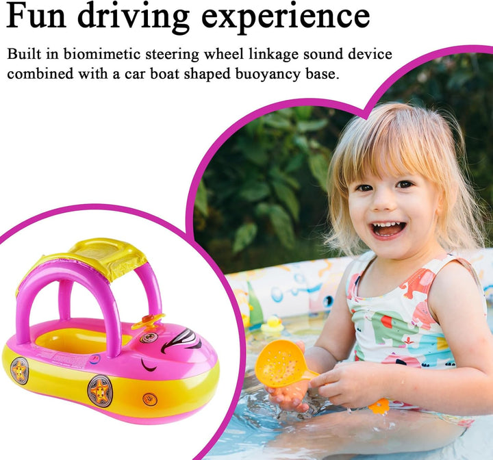 Schwimmring Baby Mit Sonnendach, Float Schwimmreifen Baby, Pool Sicherheitssitz, Aufblasbares Spielz