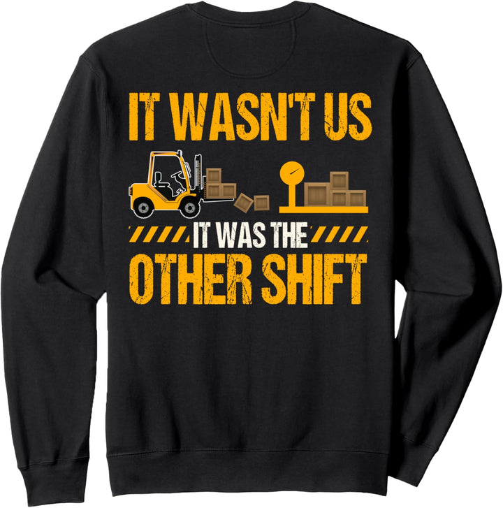 Gabelstaplerfahrer-Design auf der Rückseite der Kleidung Sweatshirt