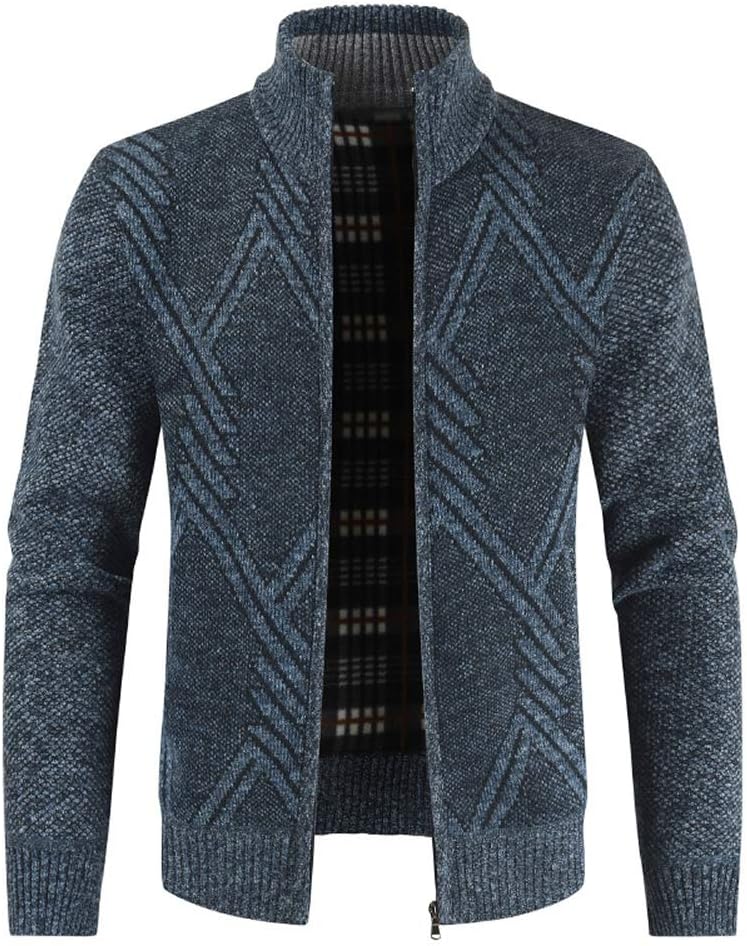 Sliktaa Herren Strickjacke Festival Cardigan Warm Trachtenjacke Mode Schlichter Pullover Langarm Swe