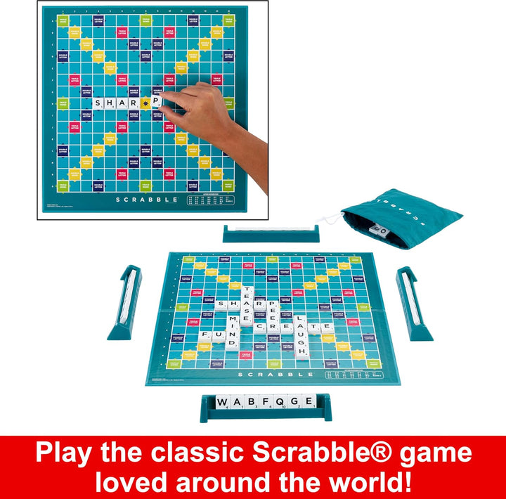 Mattel Games Scrabble Zwei in Eins, Version: Englisch, HWD43 English, English