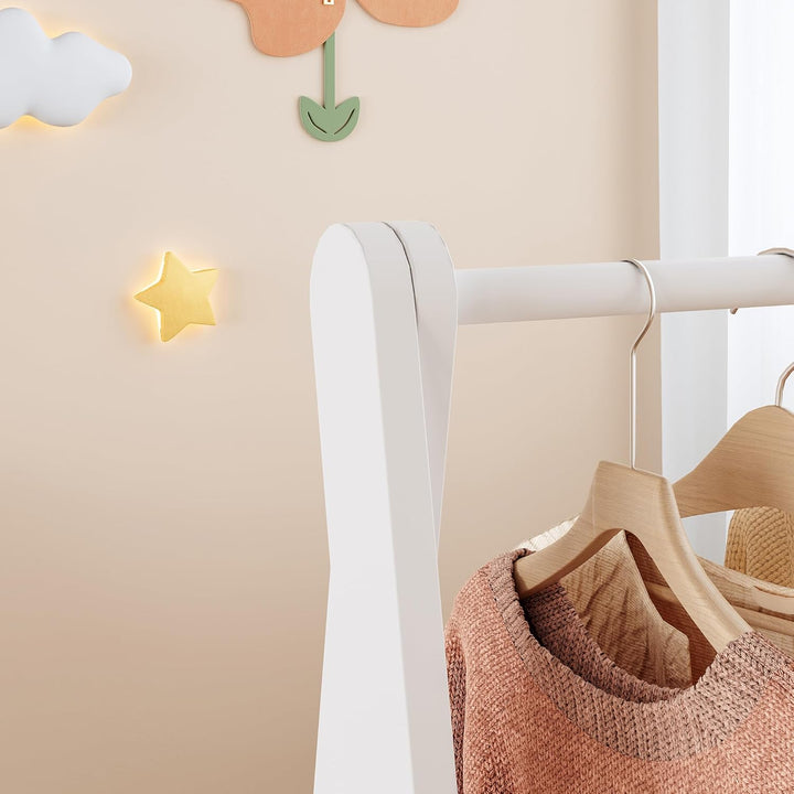 [en.casa] Kindergarderobe stehend Vestnes Kleiderständer für Kinder Garderobenständer mit Fach und K
