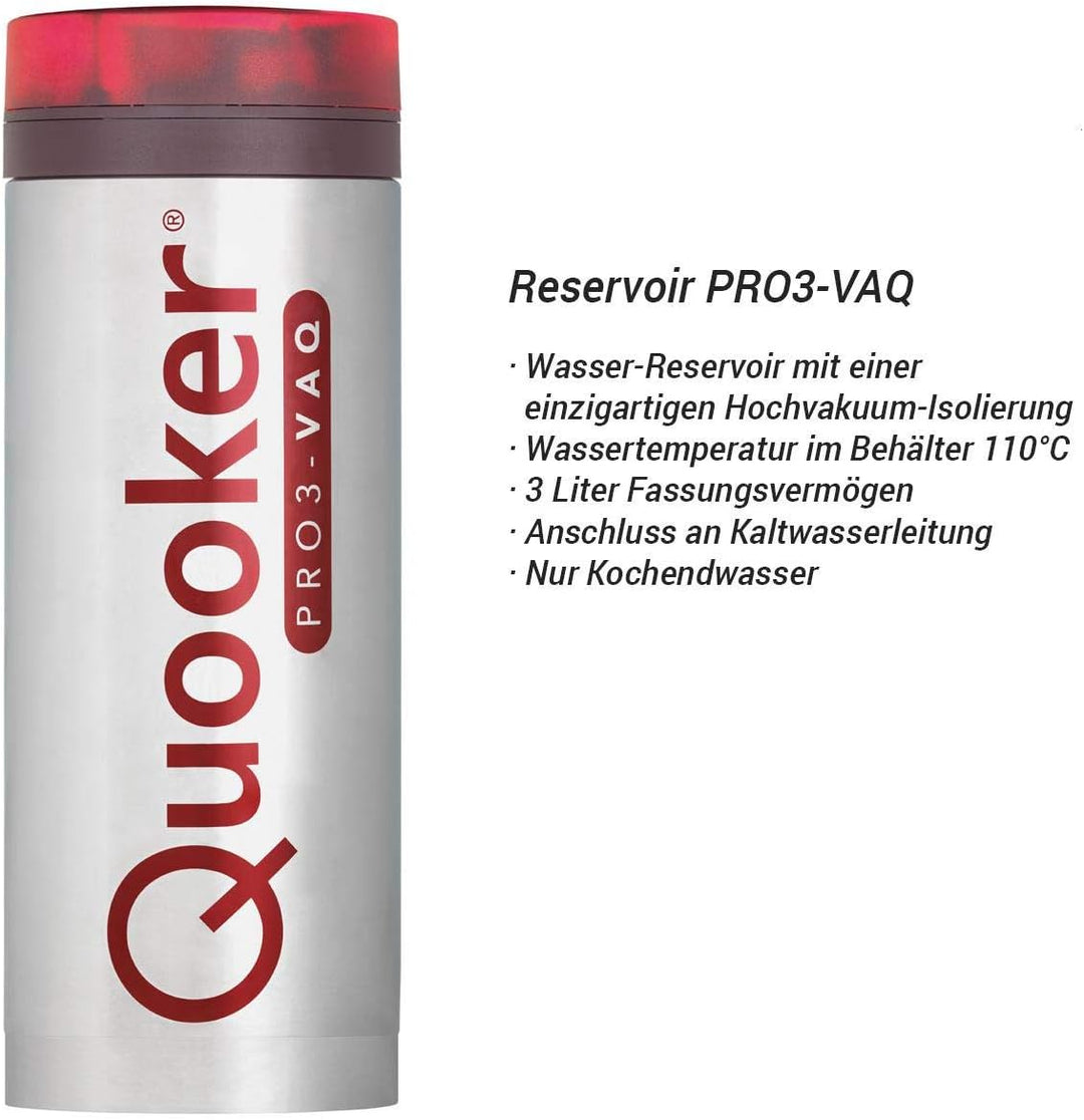 Quooker PRO3-VAQ B & CUBE | Flex schwarz 100°C Sprudel- & Kochendwassersystem