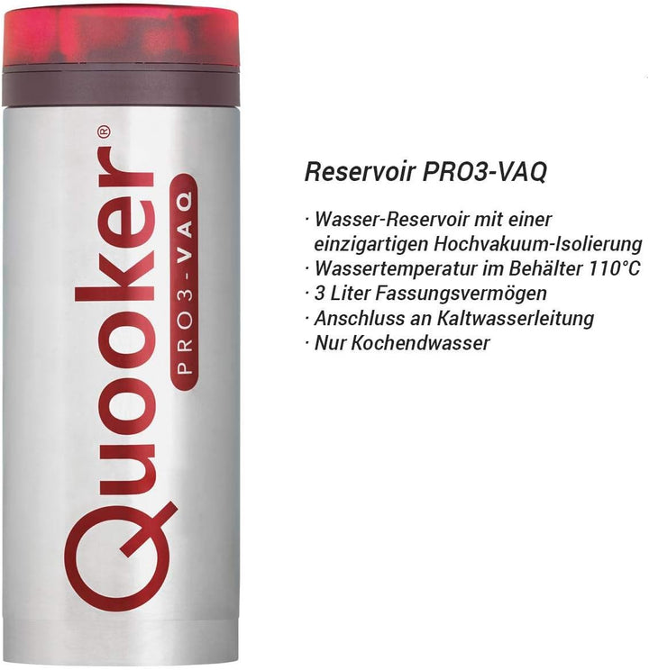 Quooker PRO3-VAQ B & CUBE | Flex schwarz 100°C Sprudel- & Kochendwassersystem