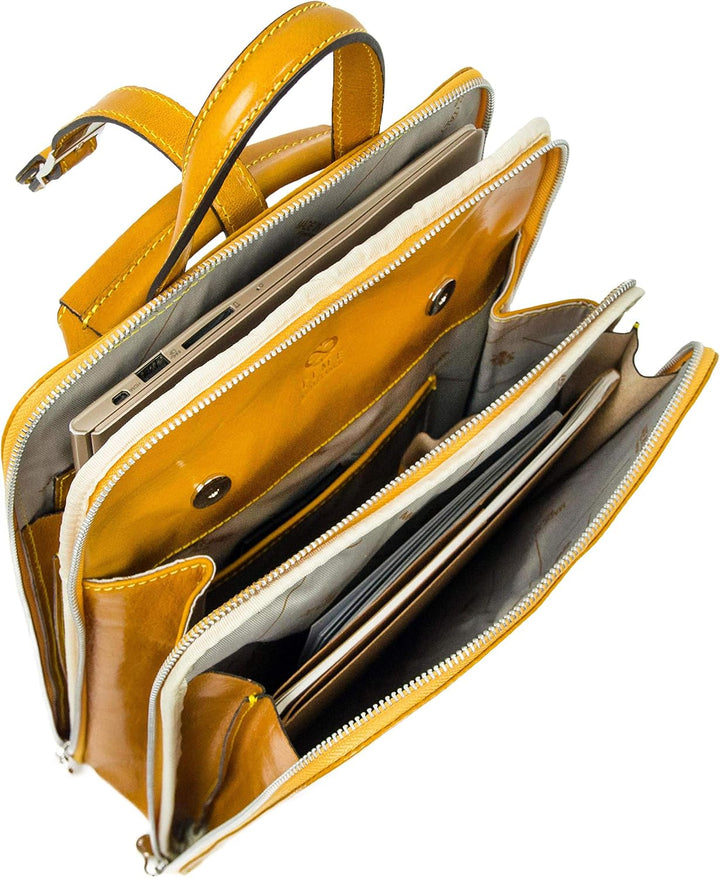 Time Resistance Lederrucksack Wandelbar zu Schultertasche - Handgemacht Tagesrucksack Rucksack bis z