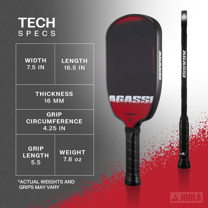 JOOLA Agassi Edge SS25 16 mm