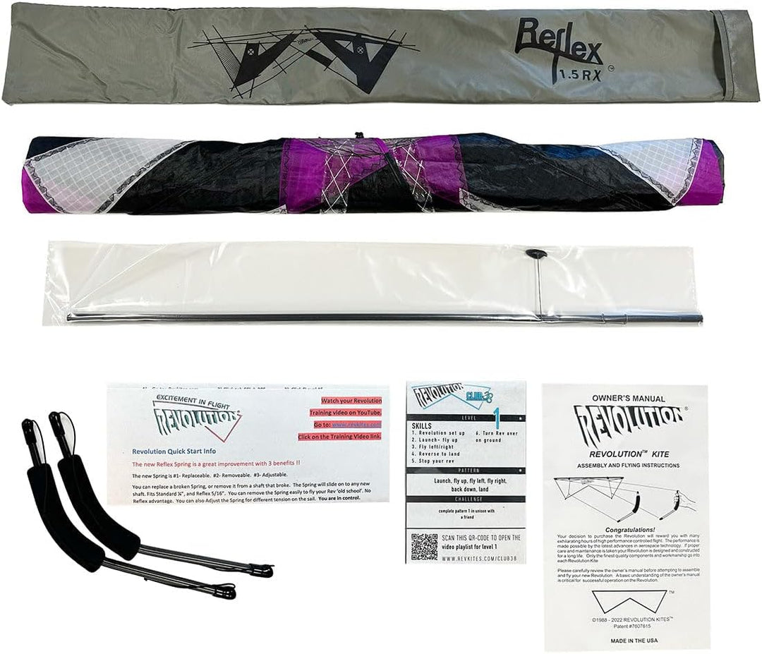 Revolution Kites Red #3 vsrv00211 Lenkdrachen Reflex 1.5 RX, rot, one Size, Rot