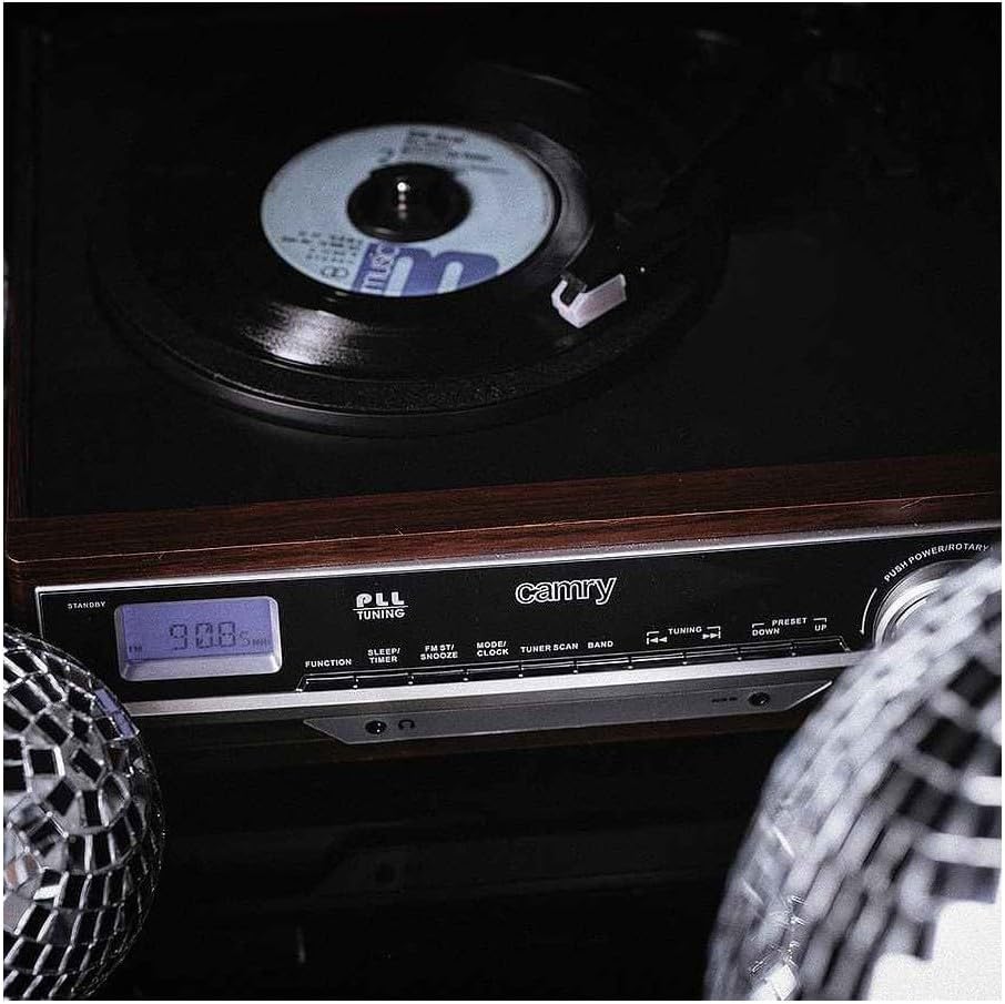 Camry Premium CR1113 Belt-drive audio turntable Black Chrome Wood
