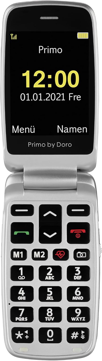 Primo 418 by Doro graphit GSM Grosstasten Mobiltelefon mit frossem Farbdisplay, Fallsensor, Taschenl