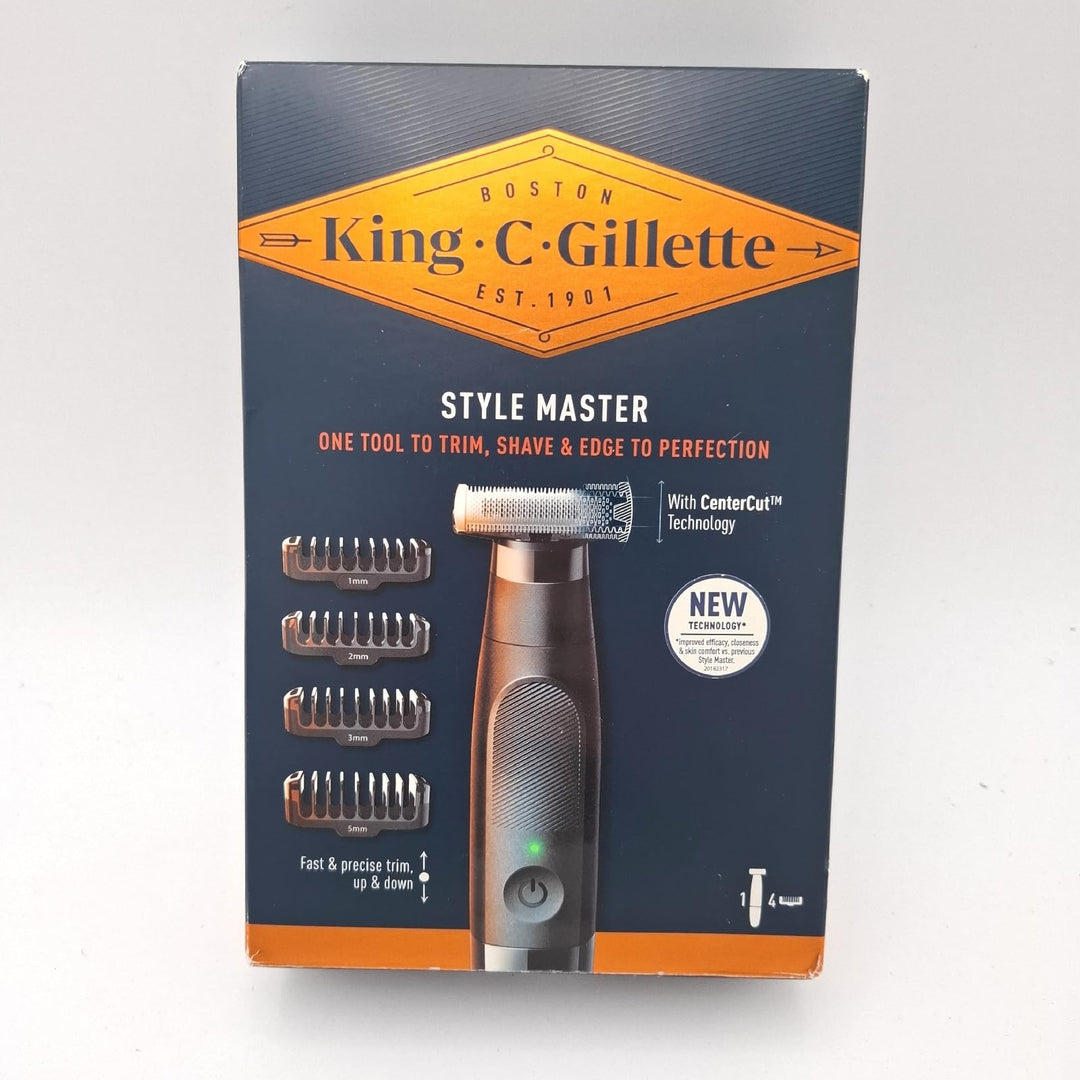 King C. Gillette Style Master Bartregler-Set für Herren und feuchtigkeitsspendende Gesichts- und Bar