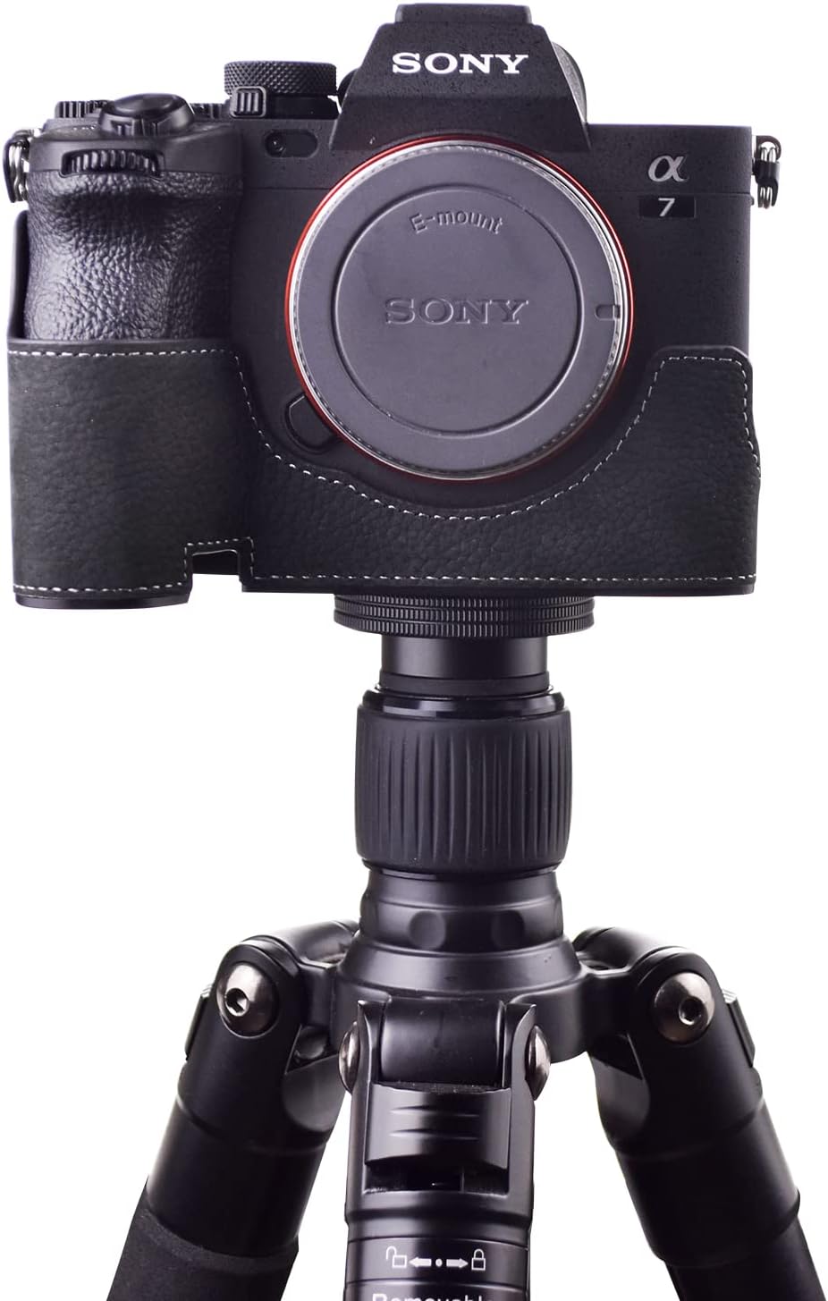 Rieibi Alpha 7 IV Kameratasche Echtleder Halbtasche für Sony a7 IV a7S III A1 Digitalkamera Schutzhü